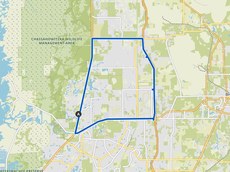 Weeki Wachee loop via Suncoast Trail — Hernando County, Florida Tour